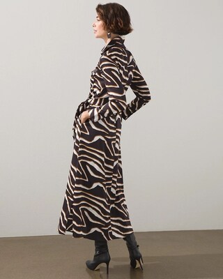 Animal Bands Maxi Shirt Dress
