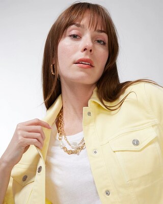 Triple Fray Sleeve Denim Jacket