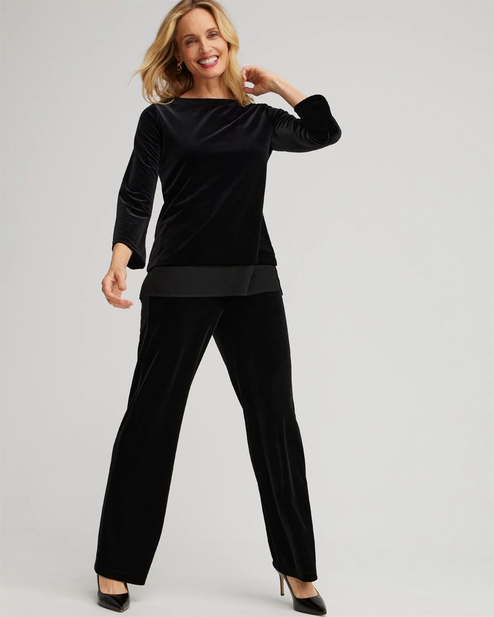 Travelers Collection Velvet No Tummy Pants