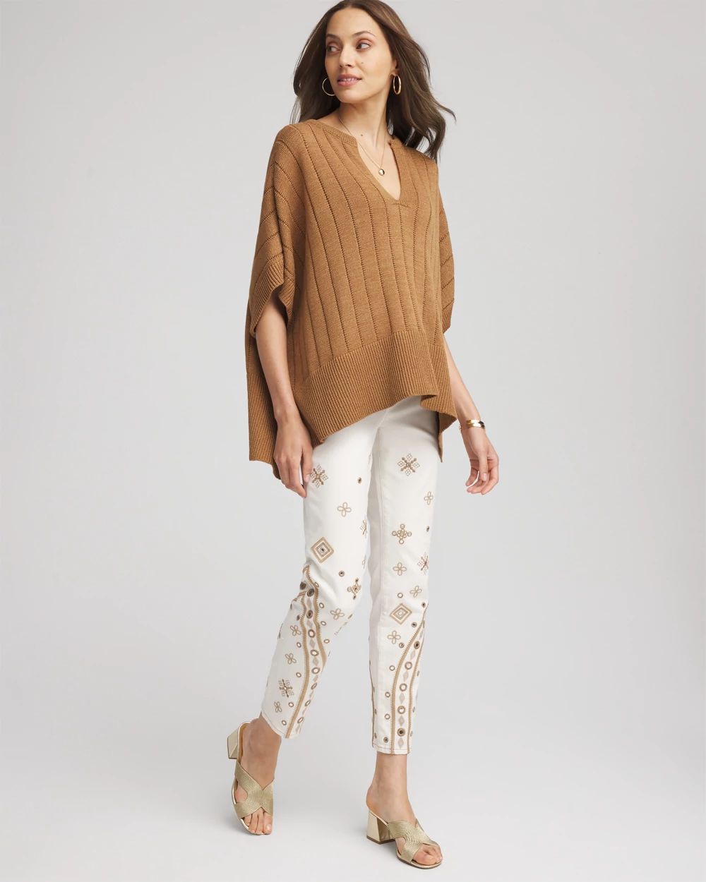 Embellished Girlfriend Skinny Ankle Jeans