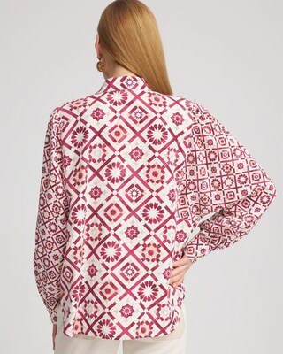 Tencel Blend Dolman-Sleeved Shirt click to view larger image.