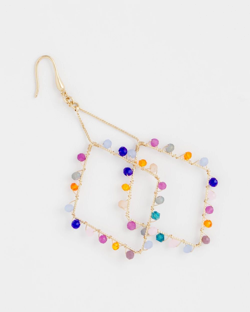 Diamond Shaped Linear Earrings click to view larger image.