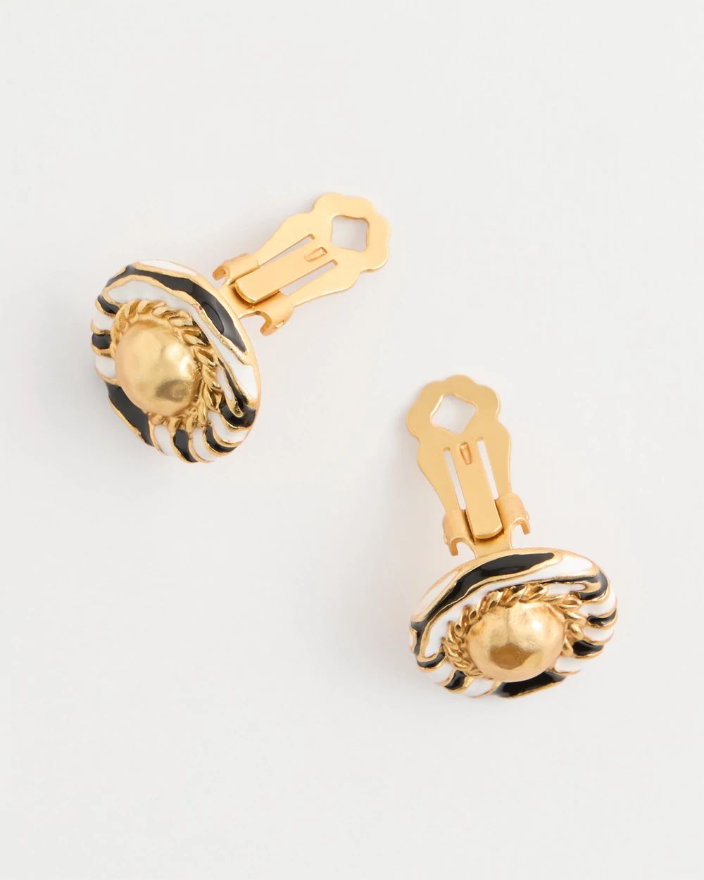 Zebra Clip-On Earrings click to view larger image.