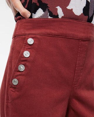 Pull-On Wide Leg Ankle Jeans