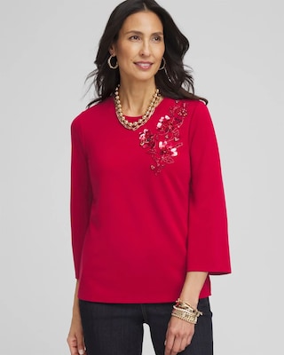Embellished Ponte Top