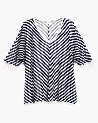 Slubby Striped Mary Pullover Sweater