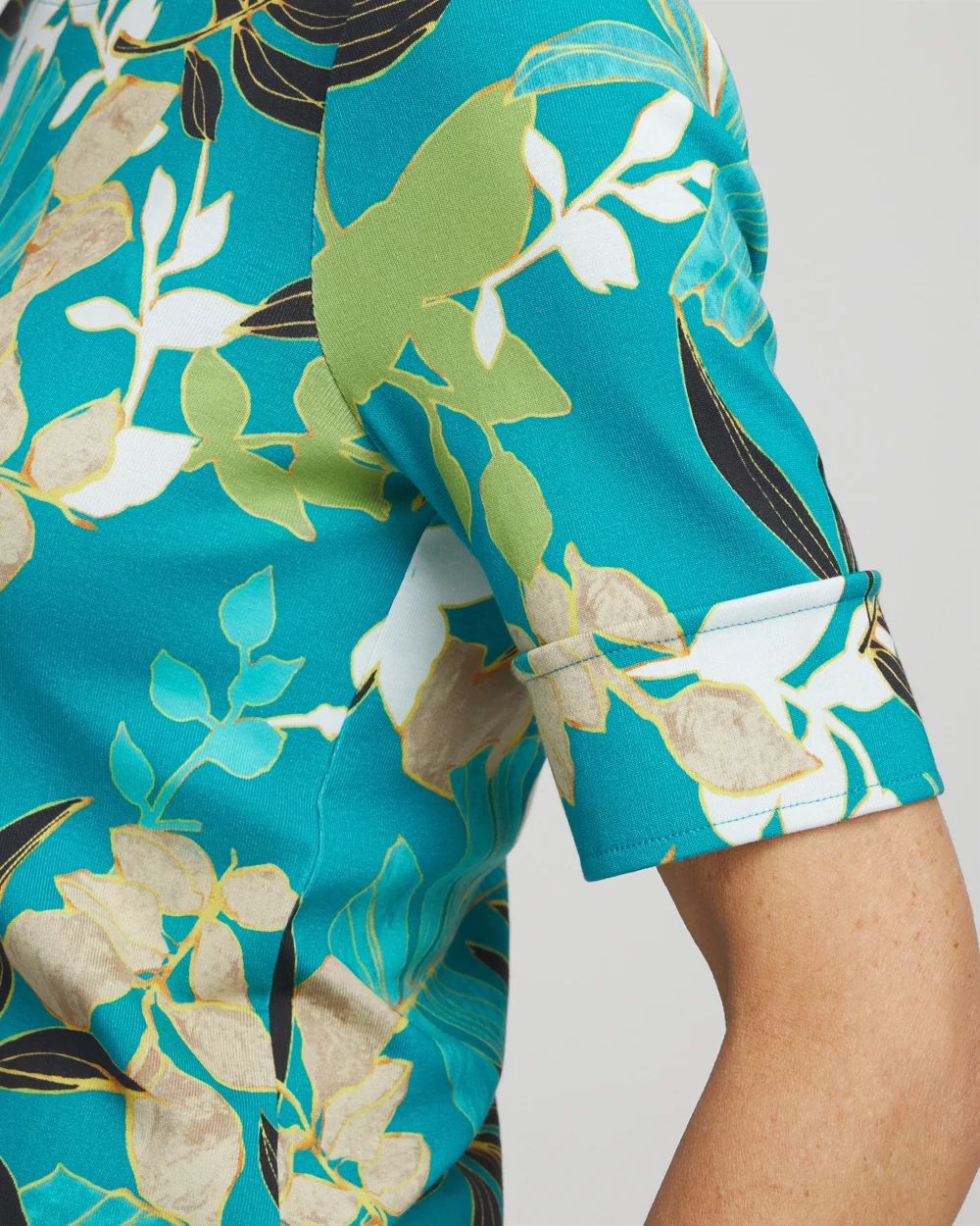 Tropical Bateau Neck Tee click to view larger image.