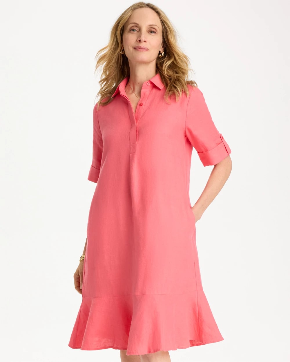 Linen Flounce Dress, photo 1 of 4
