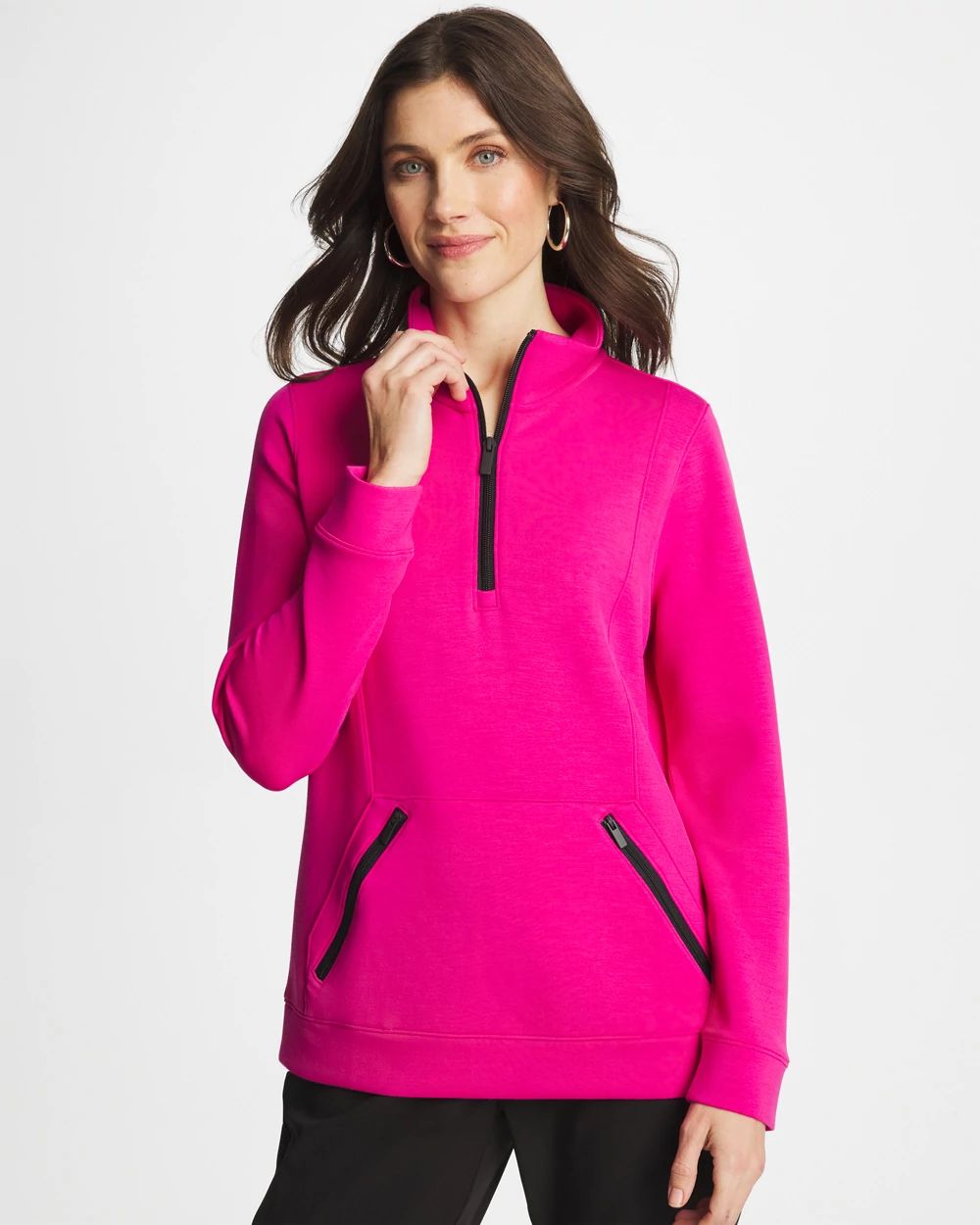 Zenergy® Soft Contrast Half Zip Pullover