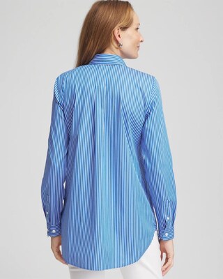 No Iron™ Embroidered Pinstripe Tunic click to view larger image.
