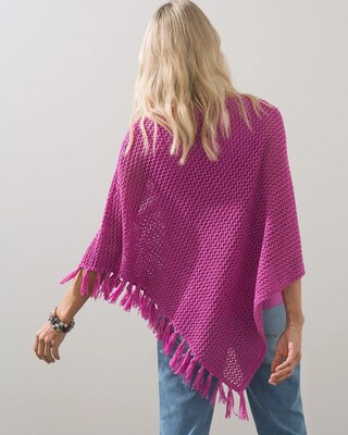 Pink Tape Yarn Poncho