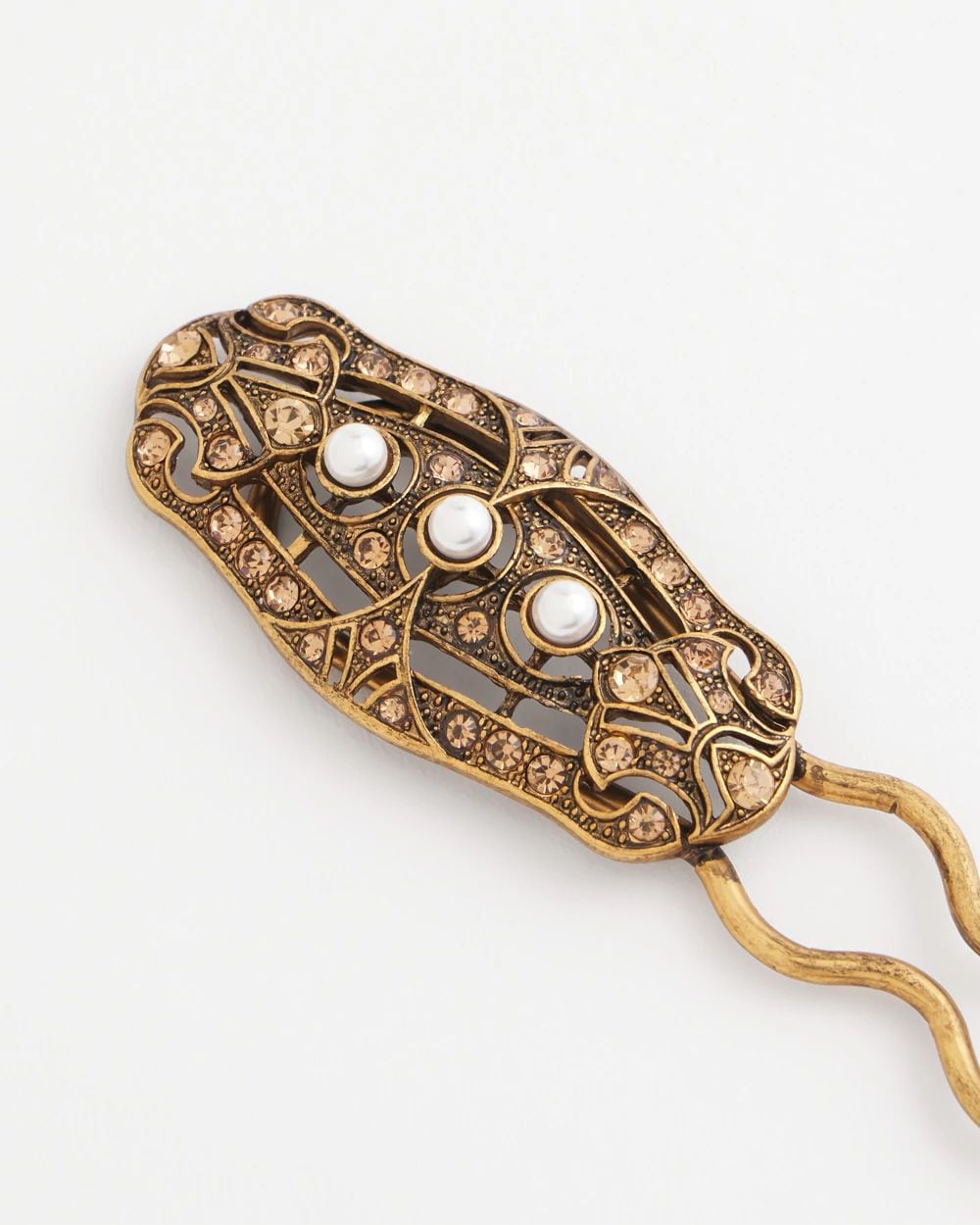 ​​Art Deco Faux Pearl Hair Pin