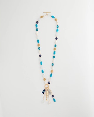 Convertible Turquoise Fish Charm Necklace