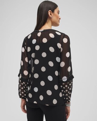 Studded Polka Dot Blouse