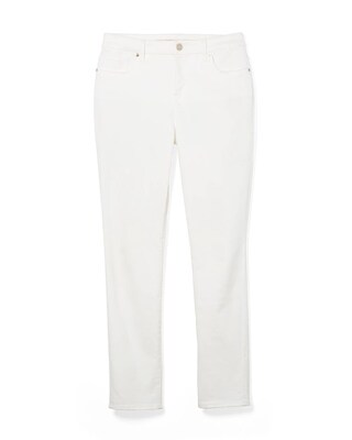 So Slimming No-Stain White Girlfriend Ankle Jeans click to view larger image.