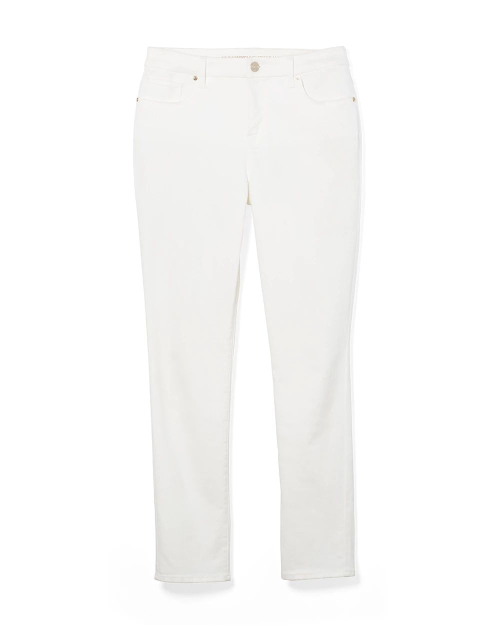 So Slimming No-Stain White Girlfriend Ankle Jeans