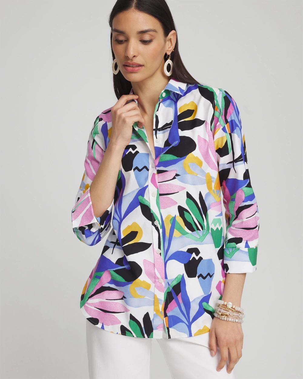 No Iron™ Stretch Tropical Shirt