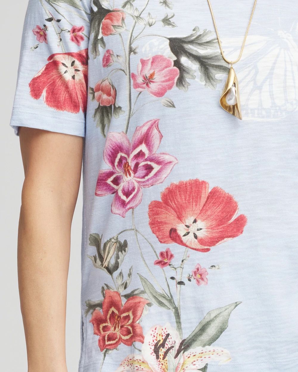 Garden Heathered Scoop-Neck Tee