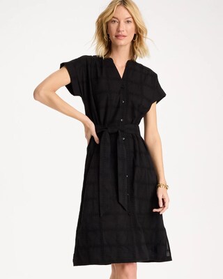 Embroidered Cotton Shirtdress