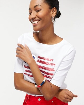 Red White & Blue Magnetic Bracelet