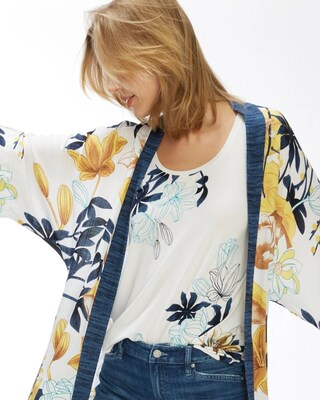 Tropical Print Ruana