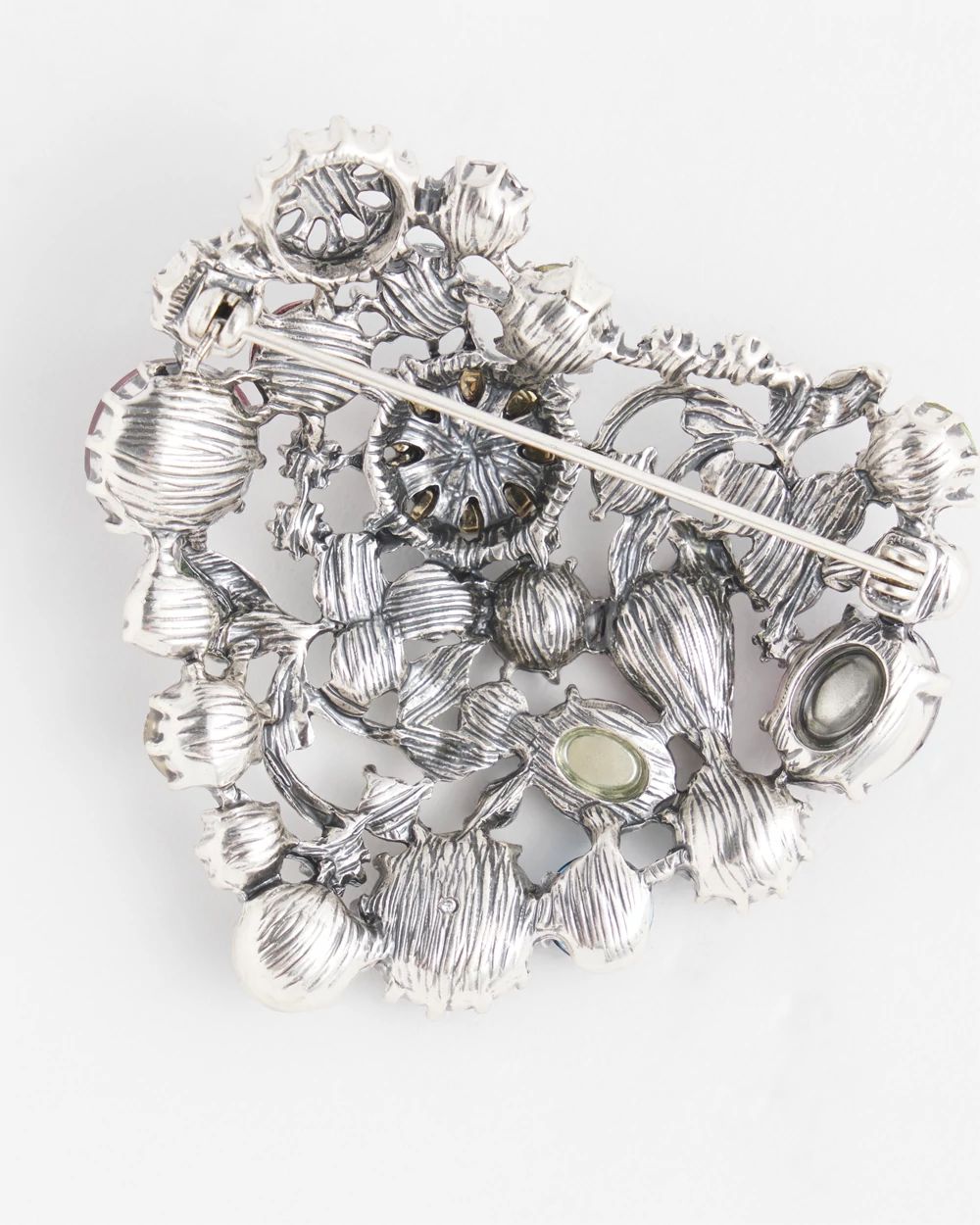 Multi-color Heart Brooch