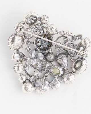 Multi-color Heart Brooch