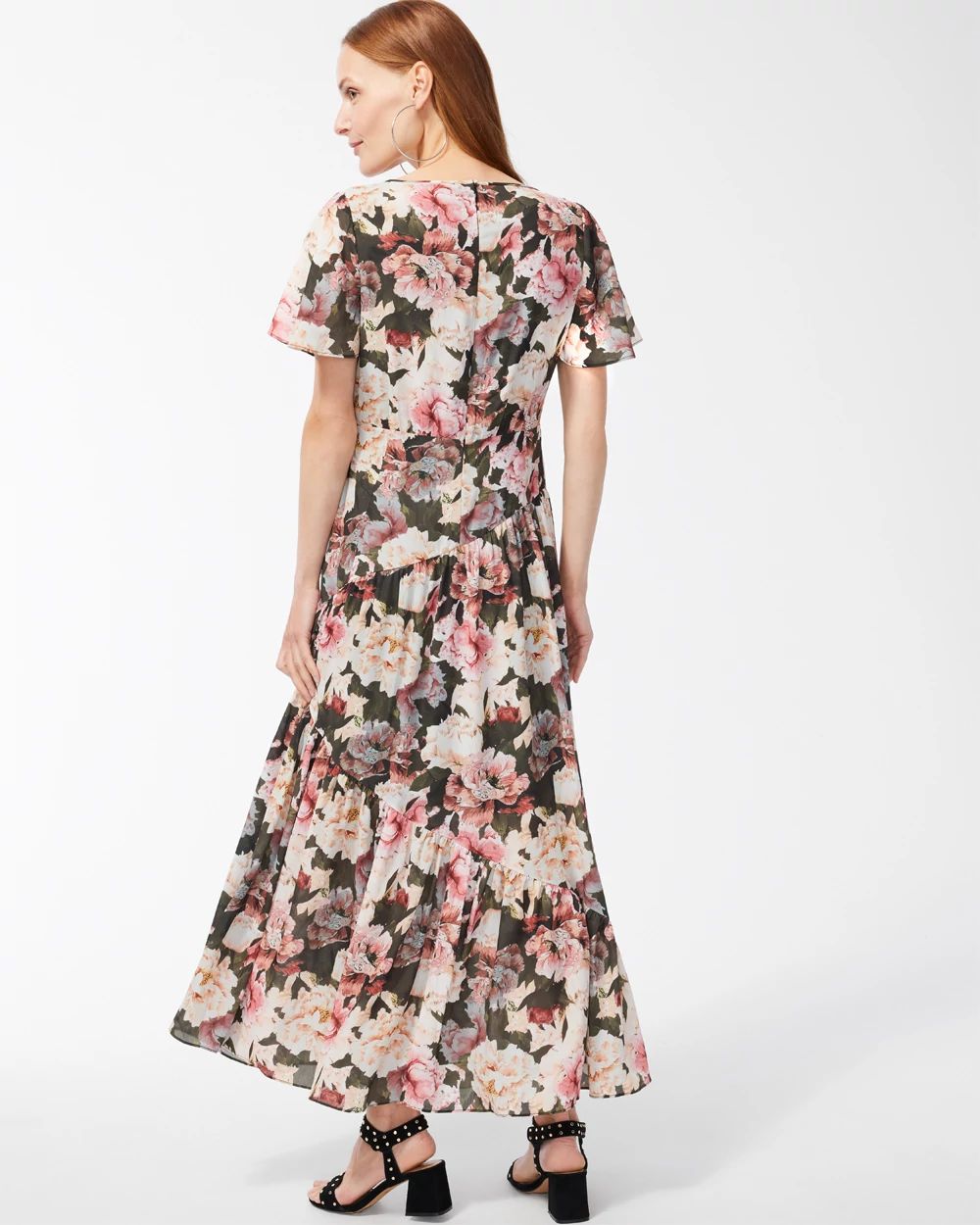 Black Label Tiered Midi Dress