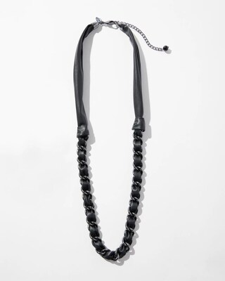 Faux Leather Single Strand Necklace