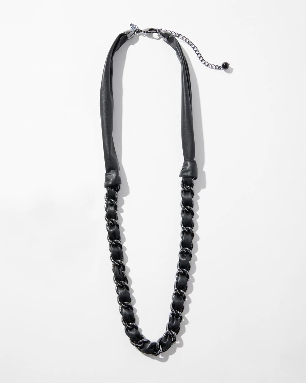 Faux Leather Single Strand Necklace