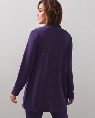 Travelers Floral Chiffon Trim Cardigan