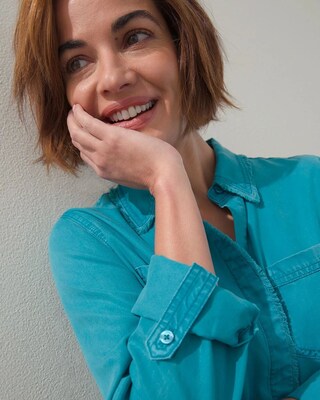 Touch of Cool Fringe Denim Shirt