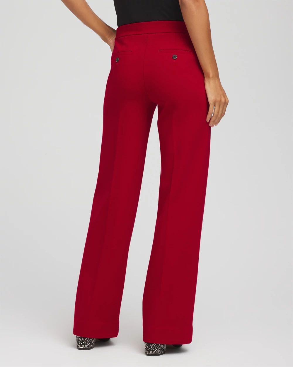 Emme Wide-Leg Trouser Ponte Pants click to view larger image.