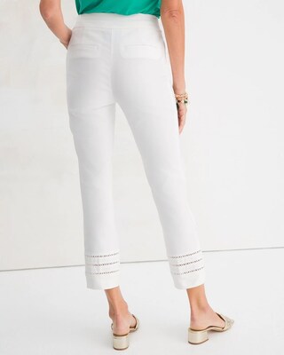 Brigitte So Slimming Eyelet Hem Crops