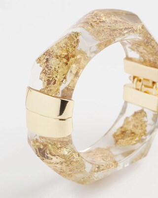 Lucite Gold Foil Bracelet