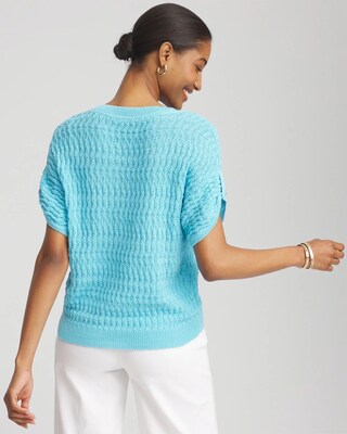 Sequin V-Neck Pullover Sweater click to view larger image.