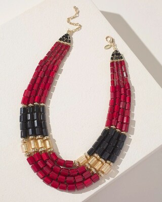 Holiday Red Multistrand Necklace
