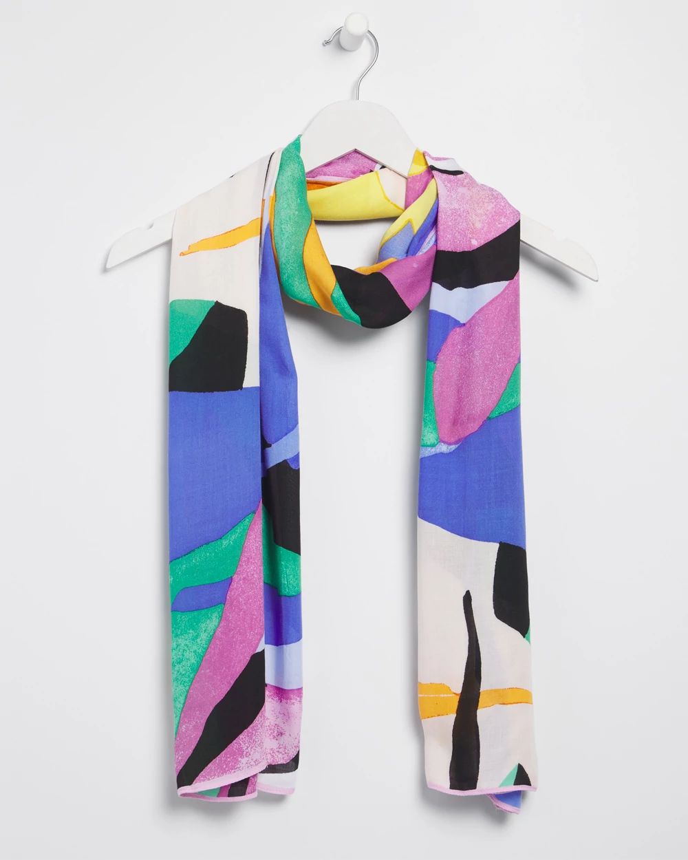 Silk Blend Tropical Oblong Scarf
