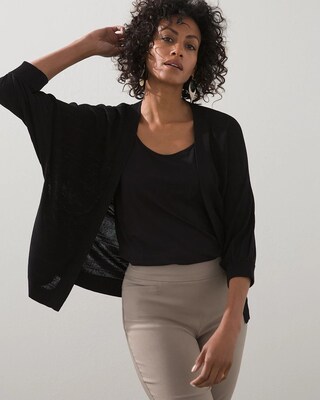 Faux Pleat Cardigan