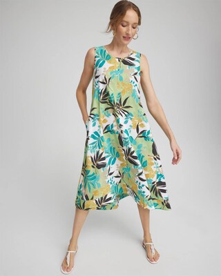Zenergy® UPF Sleeveless Leaves Dress click to view larger image.
