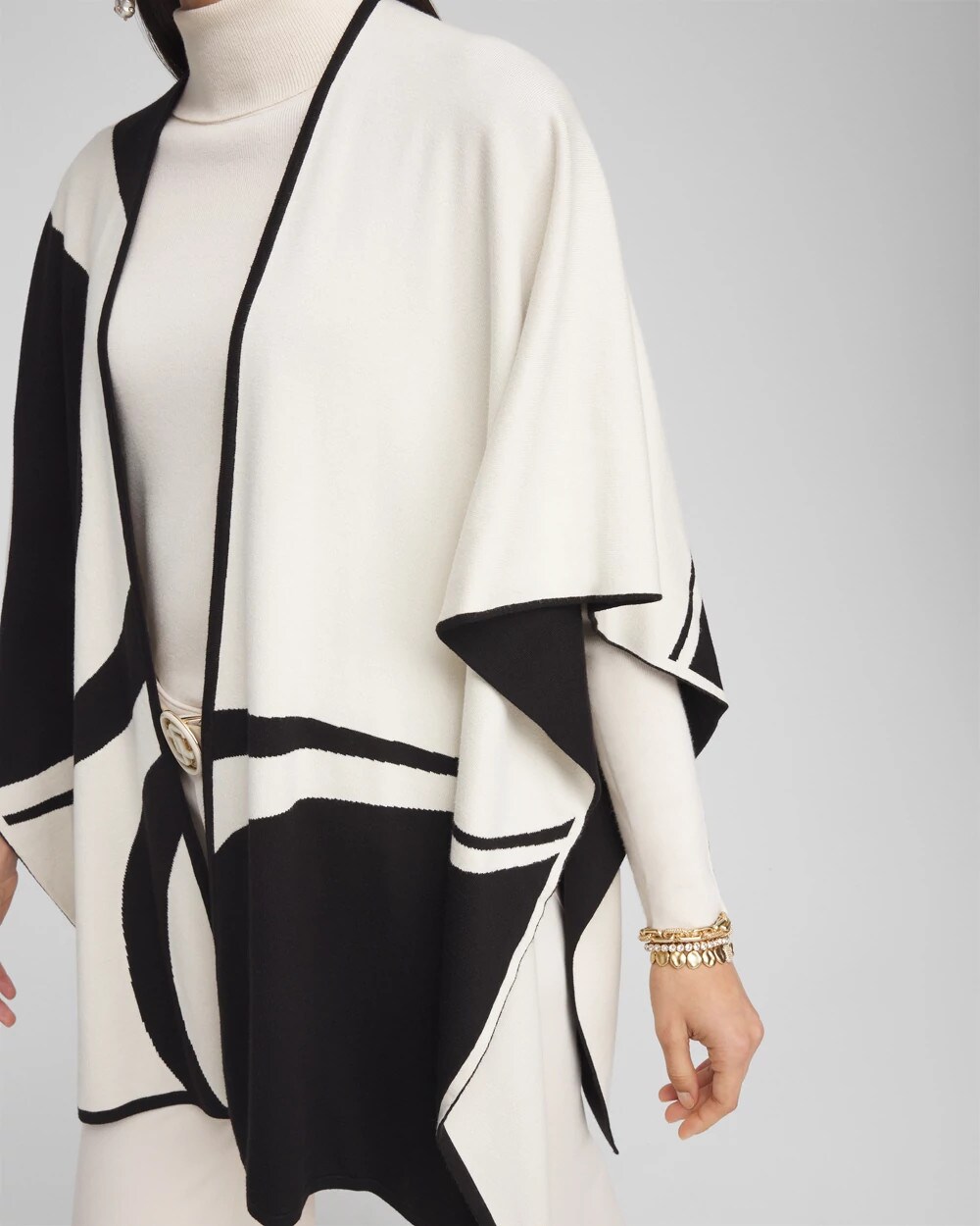 Reversible Colorblock Ruana
