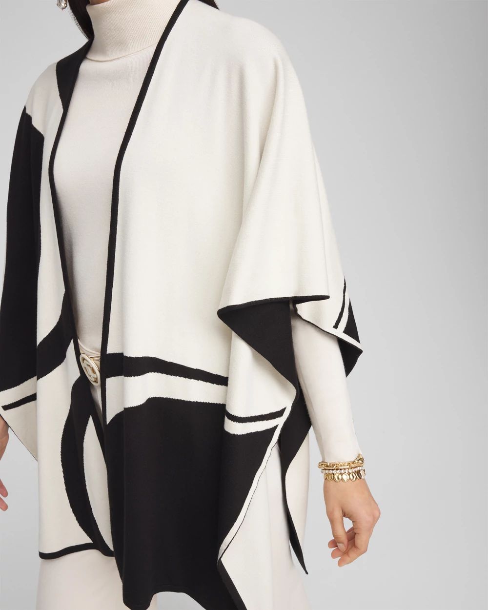 Reversible Colorblock Ruana
