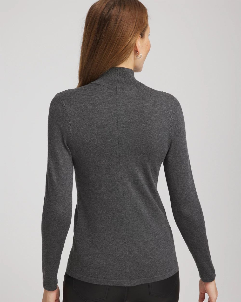Ella Rhinestone Mockneck Sweater click to view larger image.