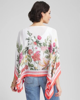 Wildflower Crepe Boatneck Poncho click to view larger image.