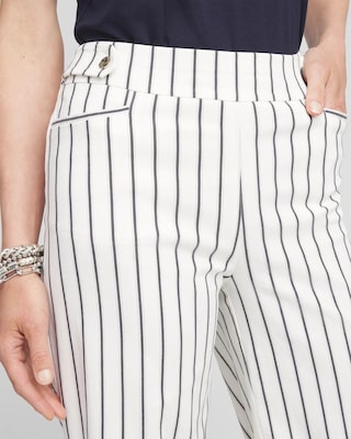 Brigitte Double Stripe Wide Leg Cropped Pants click to view larger image.