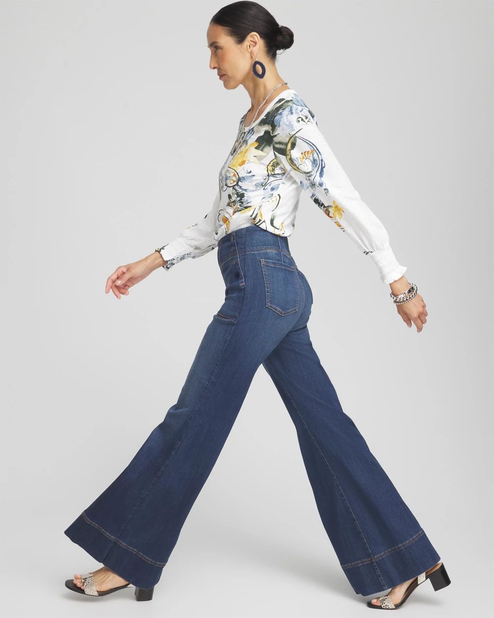 Pull-On Flare Trouser Jeans