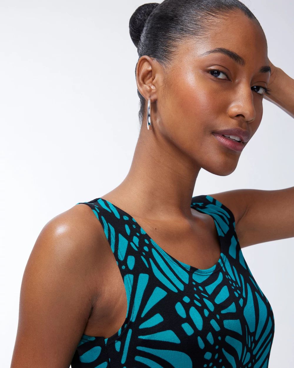 Travelers Wing Print Sleeveless Maxi Dress