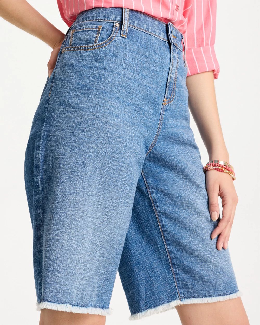 Boyfriend Frayed Jean Shorts