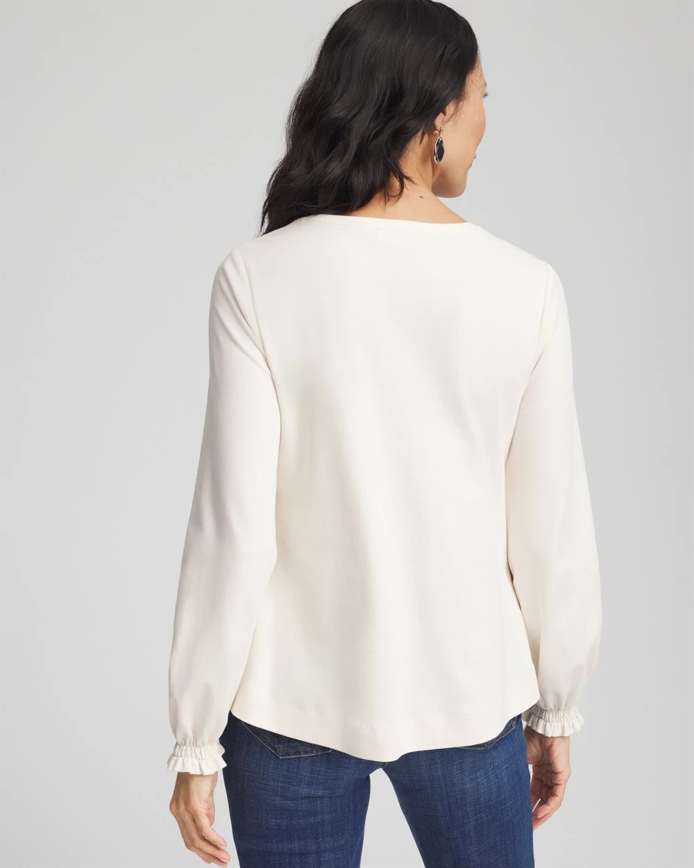 Embellished Long-sleeve Top