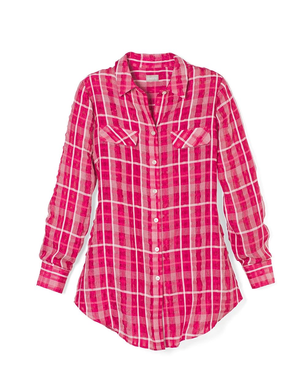 Seersucker Plaid Easy Shirt